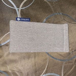 PEEPERS Squeeze Top Eyeglass Case Gray Canvas 6,8x3,4”